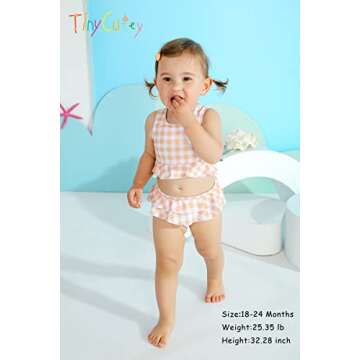 Toddler Girl Summer Swimsuit Sleeveless Swimwear Baby Girl Two-Piece Swimsuit Suit Beach Bikini Set ...