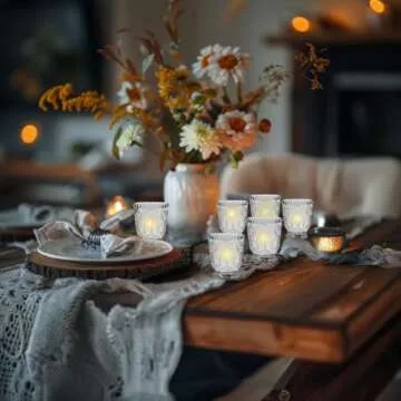 Koyal Wholesale Vintage Glass Candle Holder (Pack of 6), 3 x 2.75