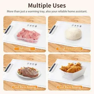 LNNIW Warming Mat for Food,Food Warming Mat,Electric Warming Tray for Buffets Party and Home Daily Use,Heating Fastly in 10s,Portable Design,Timed Function for Your Family.