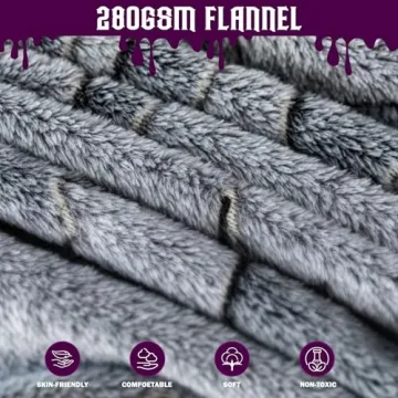 Glow in The Dark Halloween Blanket for Kids & Home