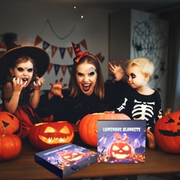 Glow in The Dark Halloween Blanket for Kids & Home