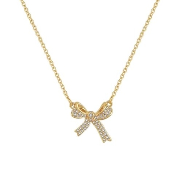 Dainty PENXFHZ Bow-Tie Necklace for Elegant Women