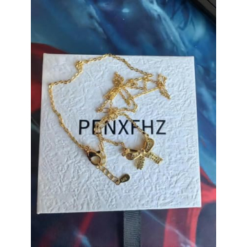 Dainty PENXFHZ Bow-Tie Necklace for Elegant Women