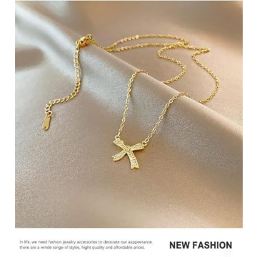 Dainty PENXFHZ Bow-Tie Necklace for Elegant Women