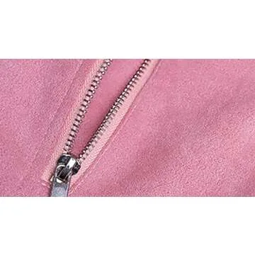 Meoguillat Brown Leather Moto Jacket for Women