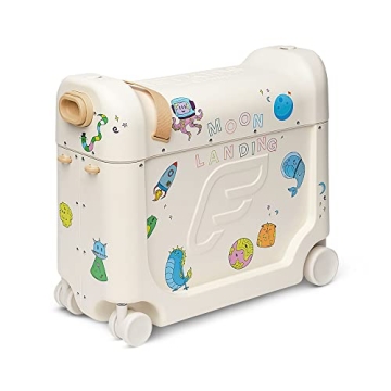 JetKids by Stokke BedBox - Full Moon – Ultimate Ride-On Suitcase & In-Flight Bed Designed for Chil...