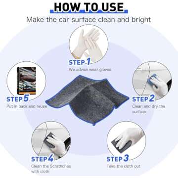 DOBYONE Nano Sparkle Cloth for Car Scratch,Nano Sparkle Cloth Car Scratches Remover Nanosparkle Clot...