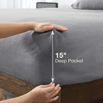 Softan Fleece Queen Sheets Set 4-Piece Microfleece Bed Sets with 15" Deep Pocket Fitted Sheet, Fuzzy Velvet Sheets for Queen Size Bed，Light Grey