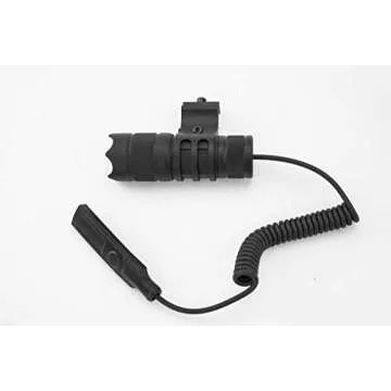 Monstrum 150 Lumens Green Light LED Flashlight with Remote Pressure Switch and Picatinny Rail Mount