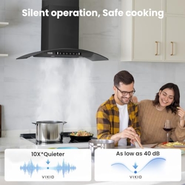 Stylish 30" 900 CFM Wall-Mounted Range Hood with Gesture Control