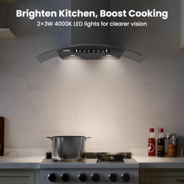 Stylish 30" 900 CFM Wall-Mounted Range Hood with Gesture Control