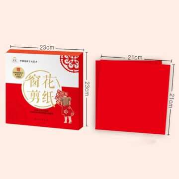 kowaku Chinese New Year DIY Paper Cutting Crafts Kit Traditional Spring Festival Supply for Decorating Doors, Windows or Lantern