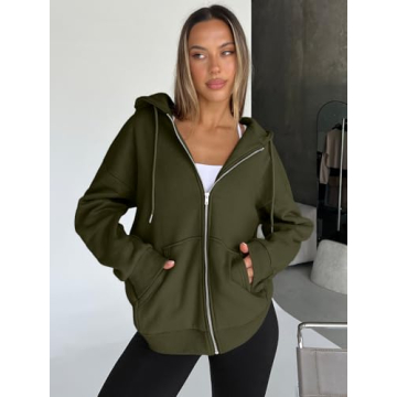 Trendy Queen Womens Zip Up Hoodie for Winter Fashion 2025