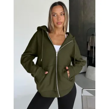 Trendy Queen Womens Zip Up Hoodie for Winter Fashion 2025