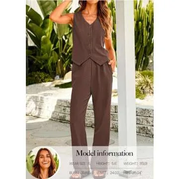 KIRUNDO Stylish Summer V Neck Crop Blazer & Wide-Leg Pants