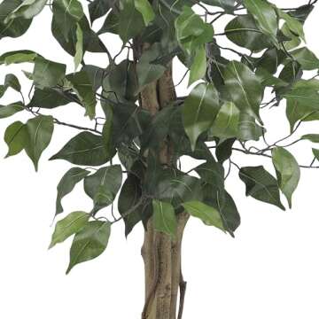 Nearly Natural 3' Ficus Silk Artificial Trees, 36in, Green