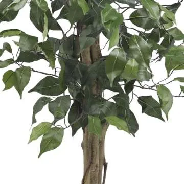 Nearly Natural 3' Ficus Silk Artificial Trees, 36in, Green