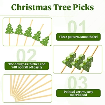 100 pcs Christmas Cocktail Picks for Holiday Parties