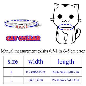 Personalized Cat Collar with Name Plate,Adjustable Tough Nylon Cat ID Collars with Bell,Customize Engraved Pet Name and Phone Number (Velvet Style B)