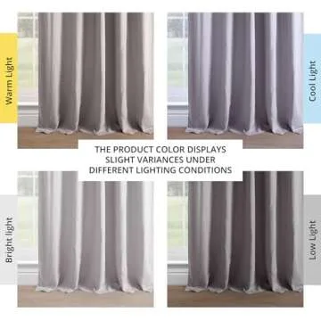 HPD Half Price Drapes French Linen Curtains 96 Inches Long Room Darkening Curtains for Bedroom & Living Room 50 X 96, (1 Panel), Earl Grey