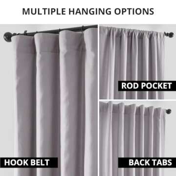 HPD Half Price Drapes French Linen Curtains 96 Inches Long Room Darkening Curtains for Bedroom & Living Room 50 X 96, (1 Panel), Earl Grey