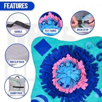 PET ARENA Snuffle Mat for Dogs Large Breed, Cats - 25" x 25’’ Dog Enrichment Toys for Large Dogs...