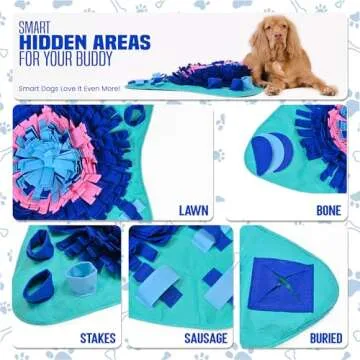 PET ARENA Snuffle Mat for Dogs Large Breed, Cats - 25" x 25’’ Dog Enrichment Toys for Large Dogs, Snuffle Mat Dogs Encourages Natural Foraging Skills and Stress Relief for Small/Medium/Large Dogs