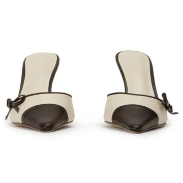 VOLEECE Bow Tie Heeled Mules for Every Occasion