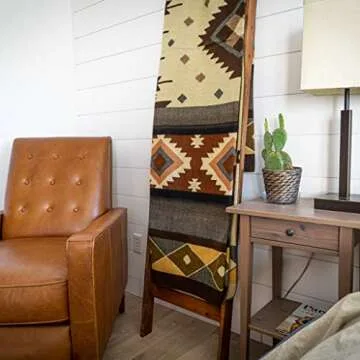 Alpaca Threadz Alpaca Wool Blanket - Queen Size | Handmade in Ecuador | 50% Alpaca /50% Acrylic - 90" x 78" (Mojave)