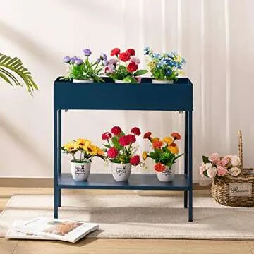 AGTEK 2-Tier Garden Planter with Ceramic Pots