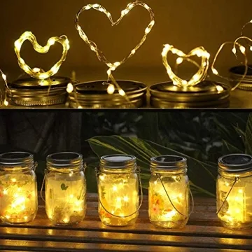 YJFWAL Solar Mason Jar Lights for Magical Outdoor Decor