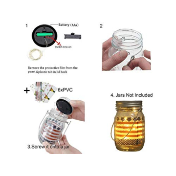 YJFWAL Solar Mason Jar Lights for Magical Outdoor Decor