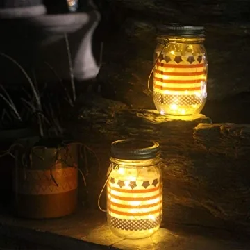 YJFWAL Solar Mason Jar Lights for Magical Outdoor Decor