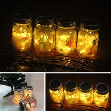 YJFWAL Solar Mason Jar Lights for Magical Outdoor Decor