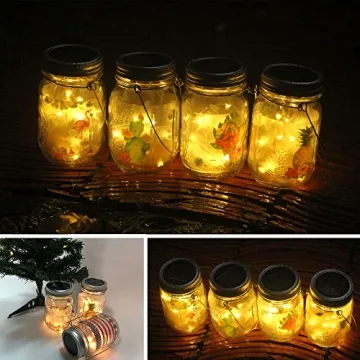 YJFWAL Solar Mason Jar Lights for Magical Outdoor Decor
