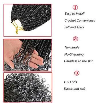 HVN-KVVM 18 Inch Crochet Hair for Effortless Styles