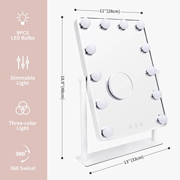 Buy Hompoem Hollywood Vanity Mirror with LED Lights