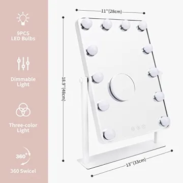 Buy Hompoem Hollywood Vanity Mirror with LED Lights