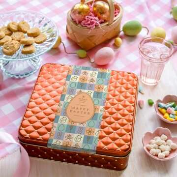 Easter Chocolate Gift Basket, Food Gifts Arrangement Platter, Gourmet Candy Snack Box, Prime Delivery Idea, Him & Her, Men Women Kids Families- Bonnie & Pop