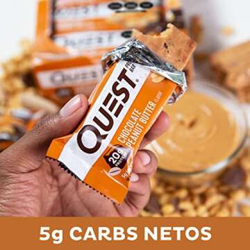 Quest Nutrition Protein Bar, Chocolate Peanut Butter, 2.12 Ounce, 12 Count