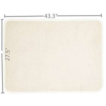 USTIDE Montessori Mat Children Playing Mat 27.5"x43.3" Montessori Work Rugs Cotton Hand Woven Rug, Off-White