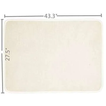 USTIDE Montessori Mat Children Playing Mat 27.5"x43.3" Montessori Work Rugs Cotton Hand Woven Rug, Off-White