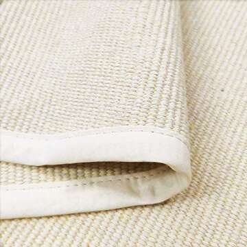 USTIDE Montessori Mat Children Playing Mat 27.5"x43.3" Montessori Work Rugs Cotton Hand Woven Rug, Off-White