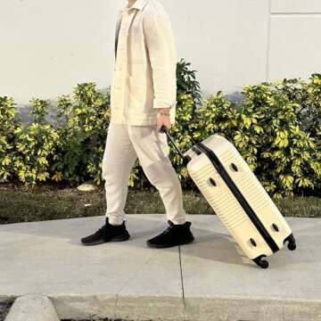 InUSA RESILIENCE Lightweight Spinner Luggage - Durable 24-Inch