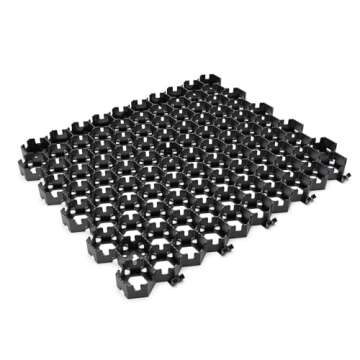 Vodaland Permeable Pavers - HexPave Grass & Gravel Permeable Paver System - 100% Recycled PPE Plastic Pavers, Handles 27,000 lbs, 1" Depth, 65 s.f / 22 Units