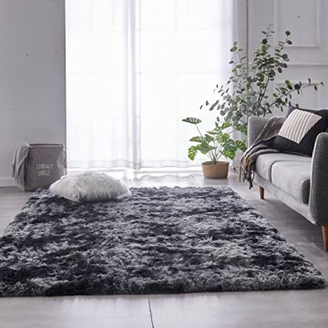 TABAYON Shag Area Rug - Ultra Soft Plush Tie-Dyed Decor