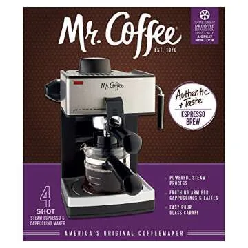 Mr. Coffee 4-Cup Steam Espresso System for Great Coffee