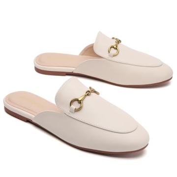 Minorsu Buckle Mules Stylish Comfortable Slip-on Shoes