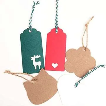 Cotton Twine Green and White Baker String for Christmas Crafts