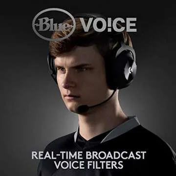 Logitech G PRO X Wireless Lightspeed Gaming Headset Gen 1: Blue VO!CE Mic Filter Tech, 50 mm PRO-G Drivers, and DTS Headphone:X 2.0 Surround Sound - Black
